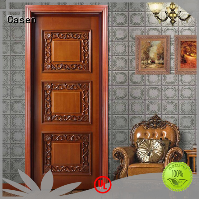 Casen wooden luxury main door design fashion for bathroom