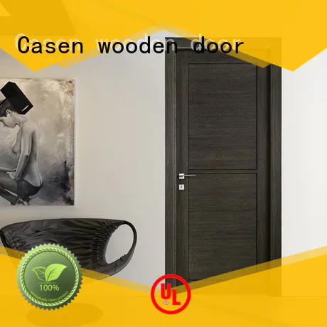 wooden composite wood door dark for bathroom Casen
