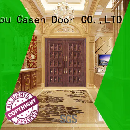 Casen solid wood wooden front doors main for store
