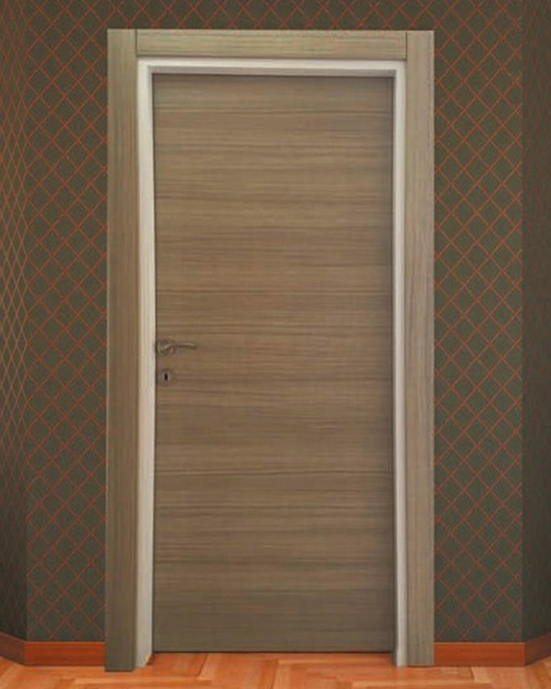 Simple design dark color MDF wood door for room use  JS-1002B-3