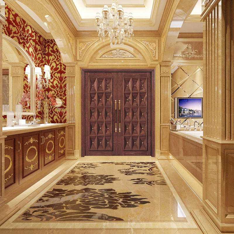 Casen solid wood main door design supplier for villa