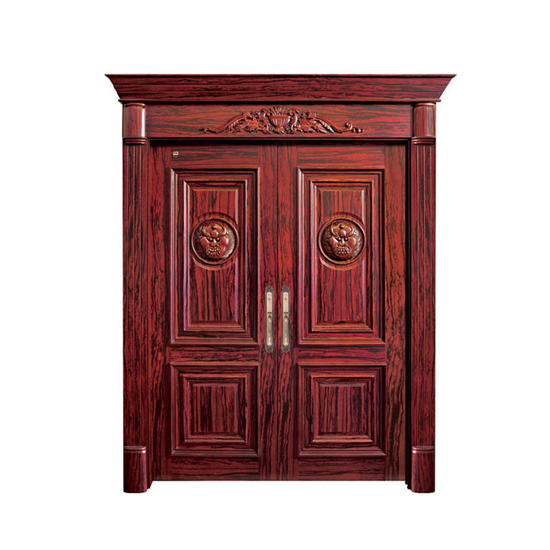 Casen beveledge solid wood front doors archaistic style for shop
