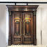 exterior wood doors wooden double carved for store