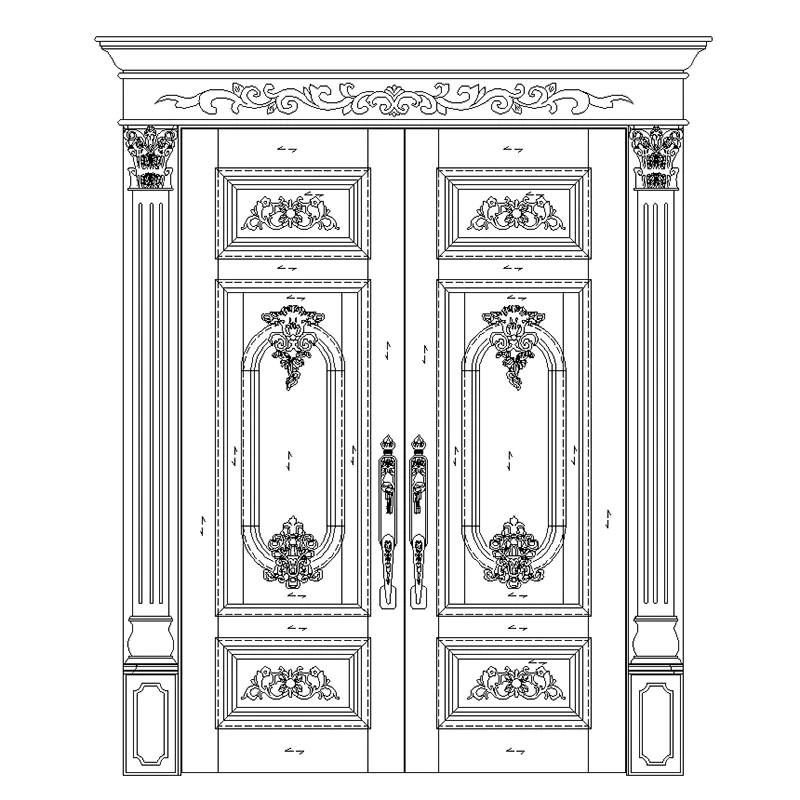 Casen luxury design oak doors fashion for house