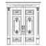beveledge exterior wood doors iron double carved for house