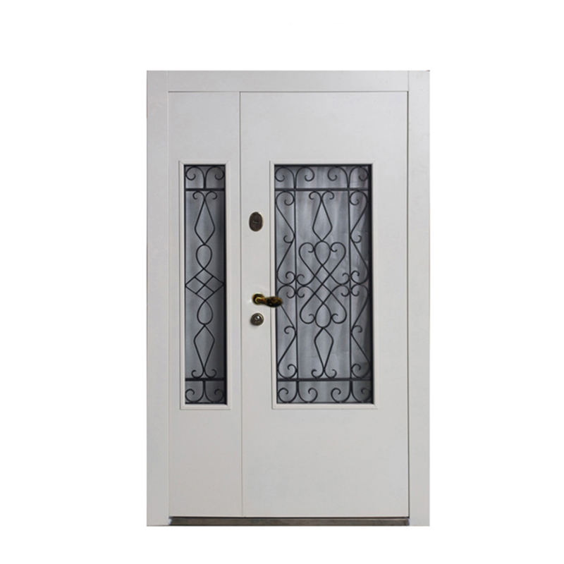 Casen outside wooden main door double carved for shop-5