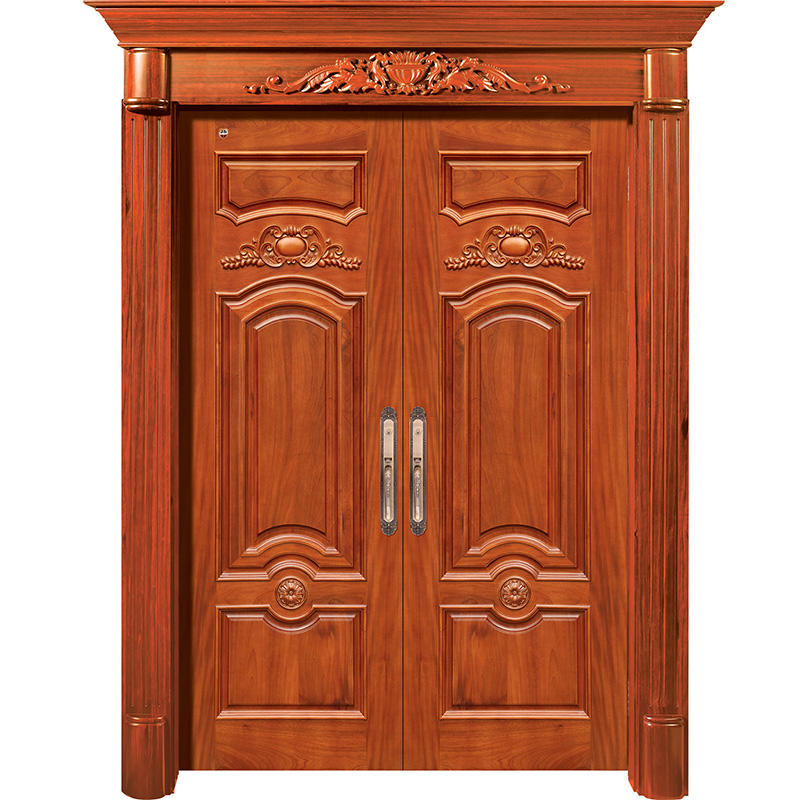 Casen natural solid wood front doors antique for house