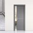Easy design with glass，aluminium liner, gray wooden door for washroom/bathroom use  JS-4002A