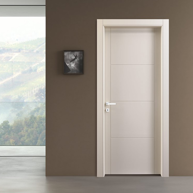 light color composite door white wood simple style for washroom-4
