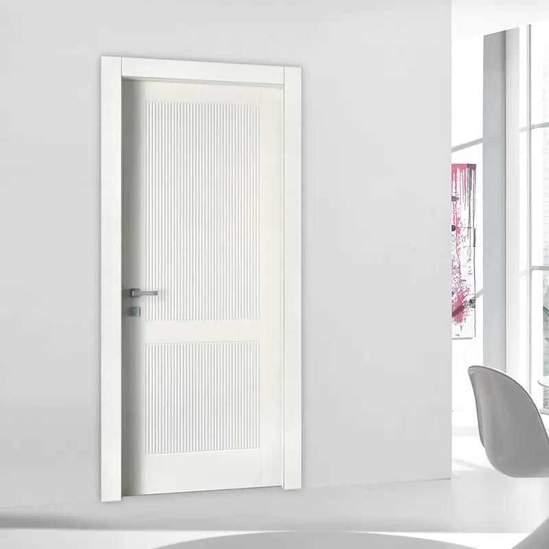 wooden light white simple 4 panel doors Casen