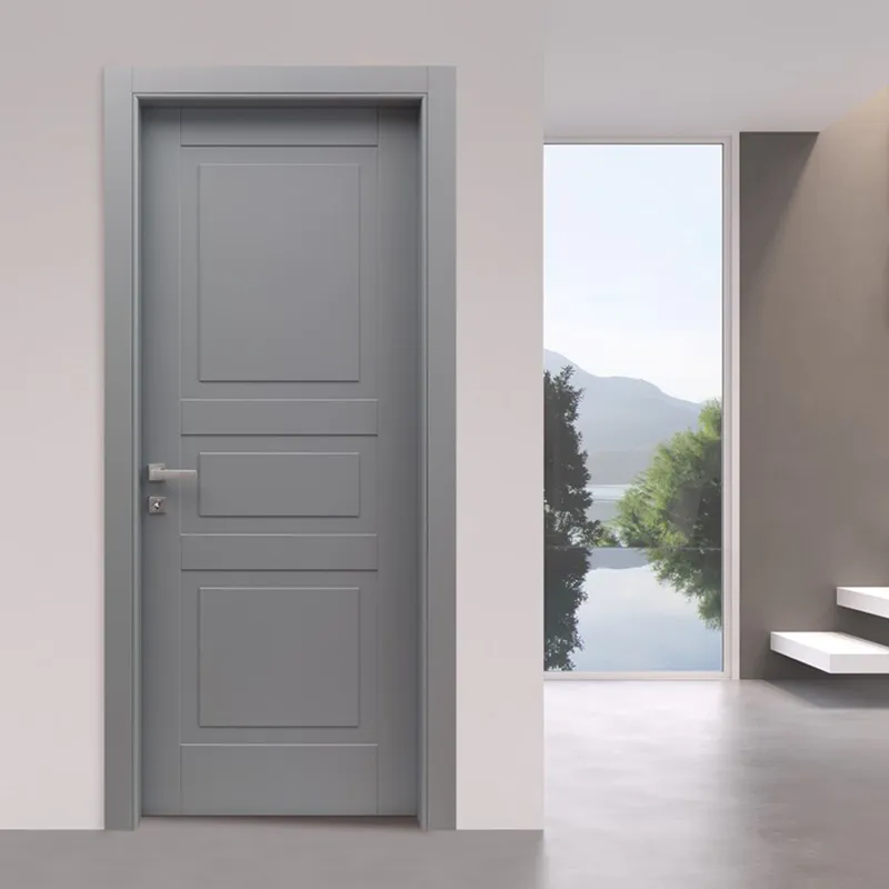 Simple design,easy style gray wooden door for bedroom gray interior wood door JS-2002A