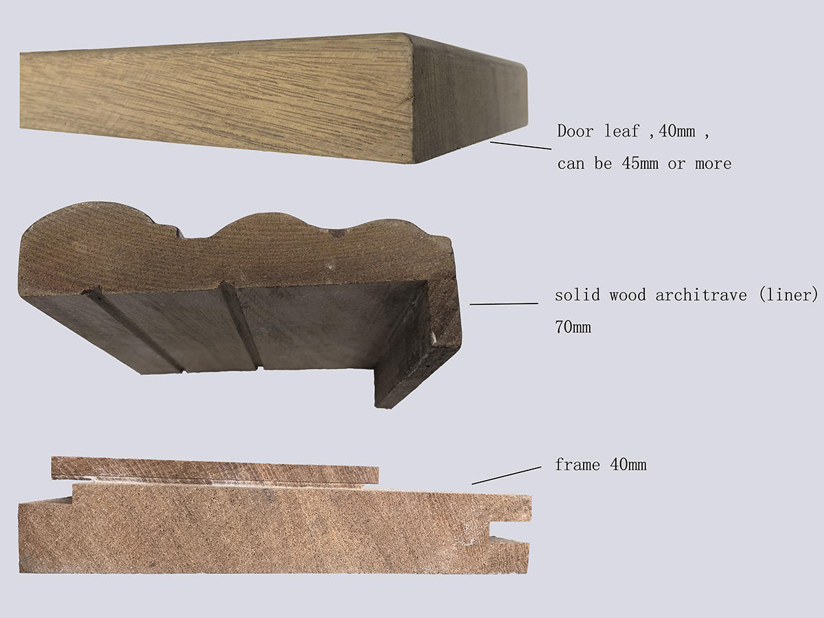 Casen high-end solid wood door at discount for washroom