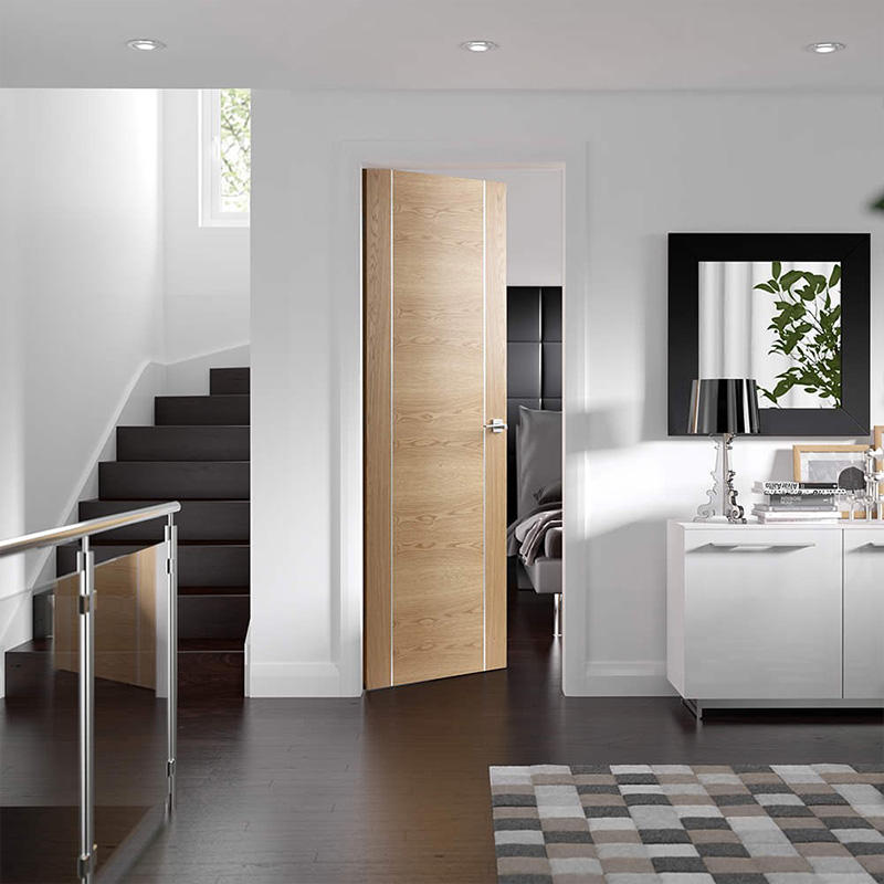 Casen popular modern wood exterior door stainless steel for bedroom