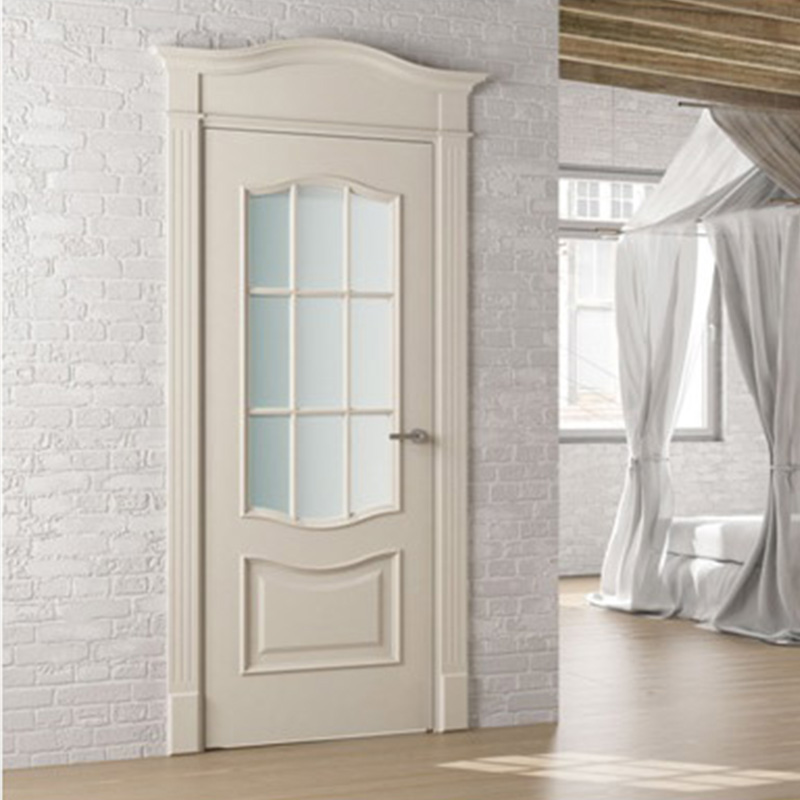 white color solid wood interior doors modern fashion for bedroom-1