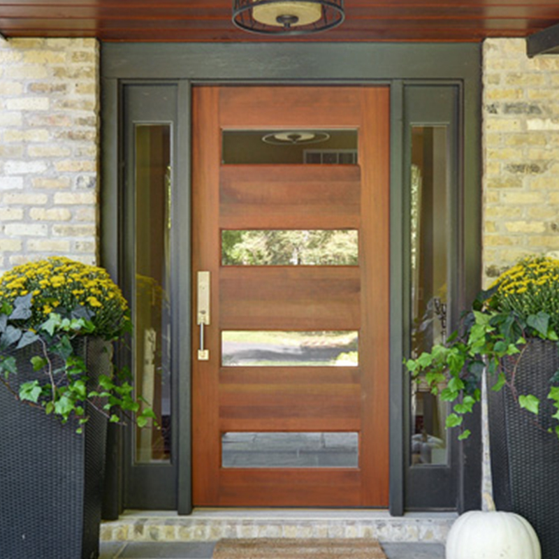 Cheap front door with sidelights or main doors for houses丨Casen