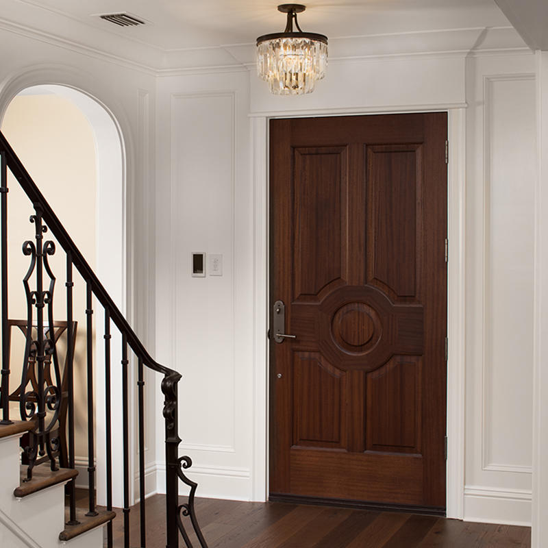 Simple Design Dark Color MDF Wood Door For Room Use Js-1002b