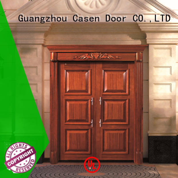 Casen exterior wood doors archaistic style for store