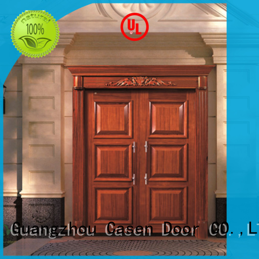 Casen wooden modern main door design fashion for villa