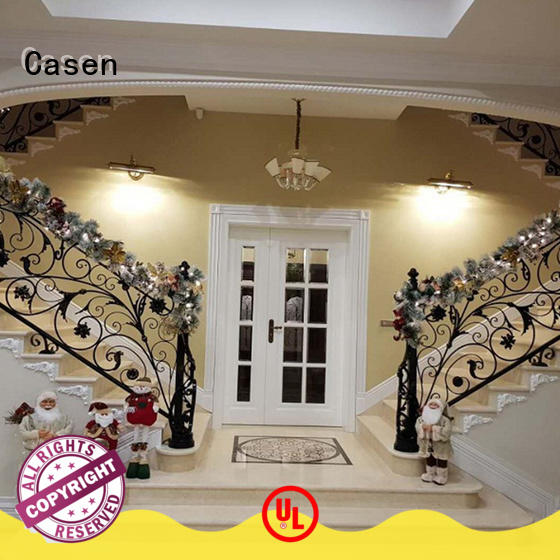 Casen natural solid wood front doors archaistic style for store
