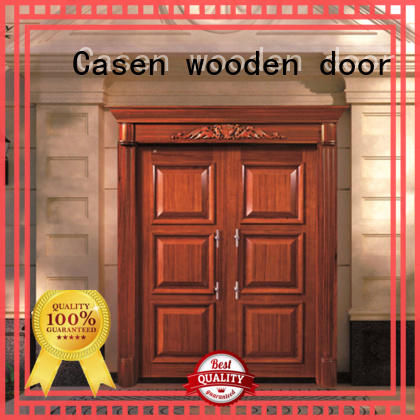 Casen iron solid wood front doors front for shop