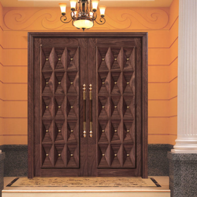 Casen iron modern entry doors archaistic style for store-3