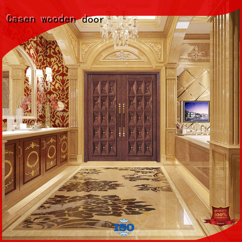 Casen iron solid wood front doors archaistic style for store