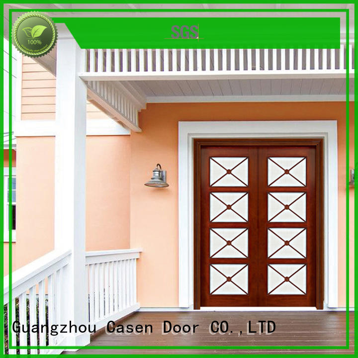 Casen beautiful wooden main door design for home double carved for shop