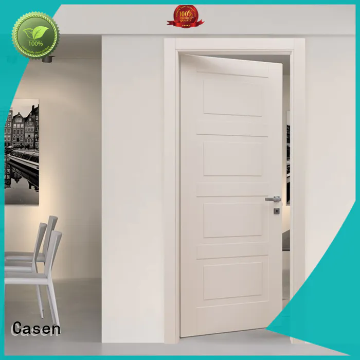 Casen white wood composite wood door dark