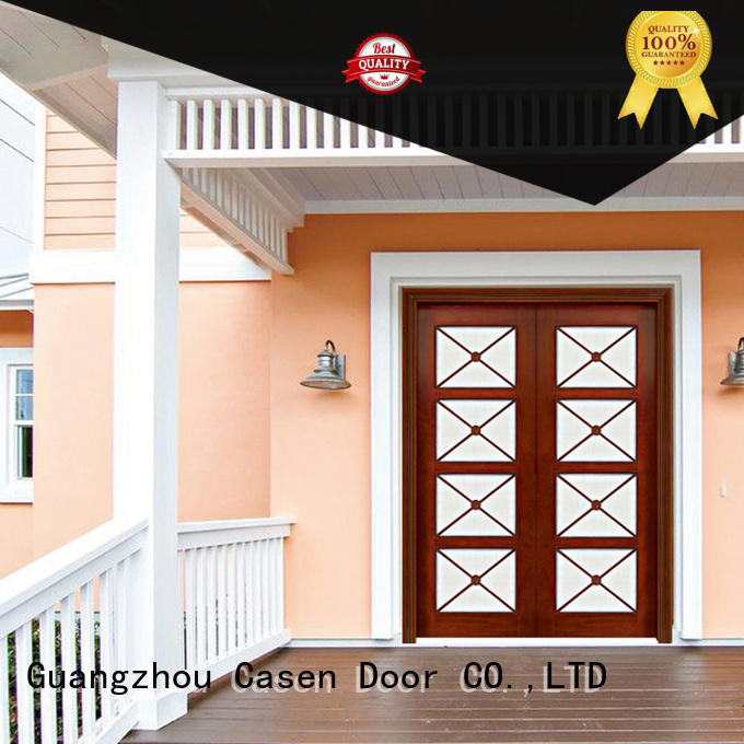 solid wood modern exterior doors fashion for store Casen