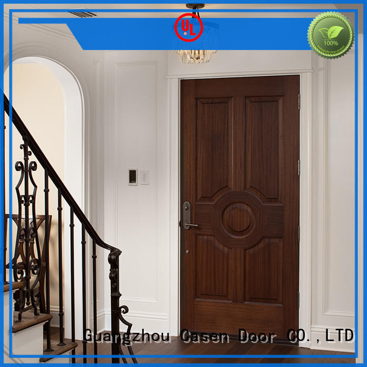 Simple design dark color MDF wood door for room use  JS-1002B