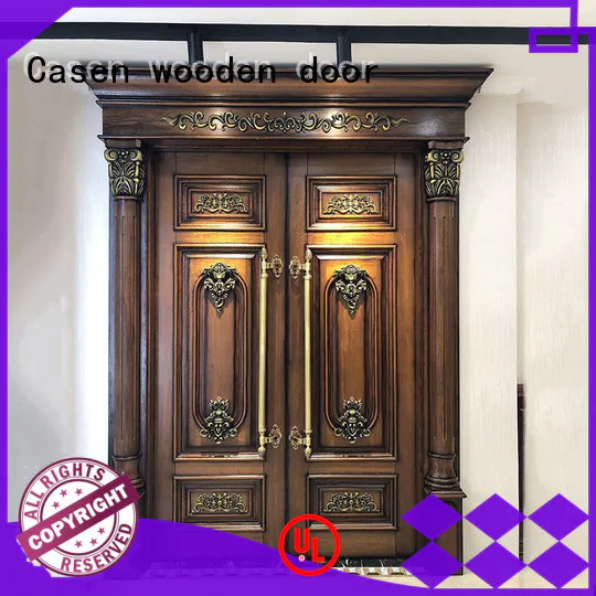 front carved contemporary entry doors Casen manufacture