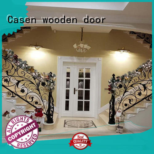 Casen glass wooden main door design for home front for house
