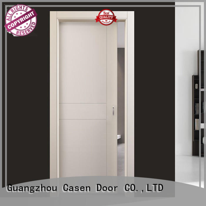 Casen simple design external wooden front doors cheapest factory price for store