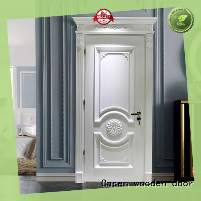 Casen white color luxury front doors for homes easy for store decoration