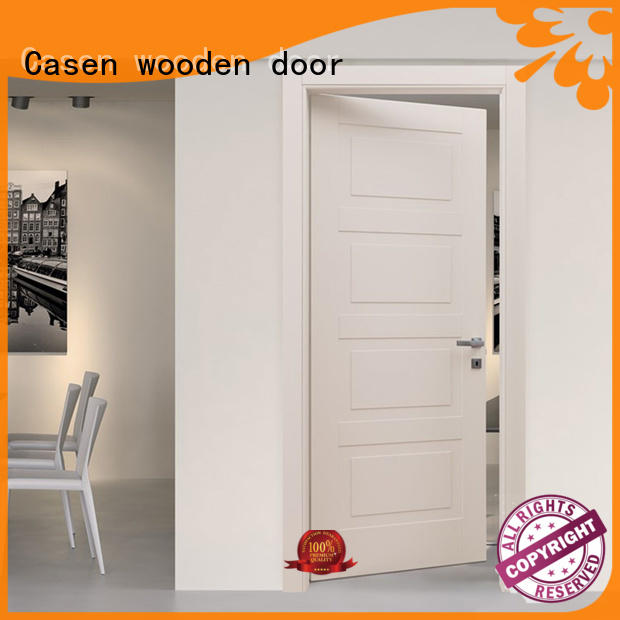 Flat ,plain white wooden door for bedroom inside use JS-2003A