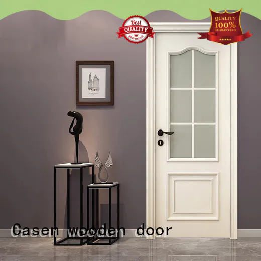 Casen white color wooden door easy for bathroom