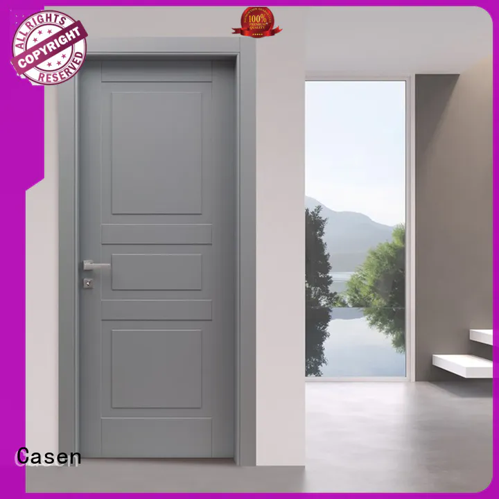Casen light color composite wood door interior for bathroom