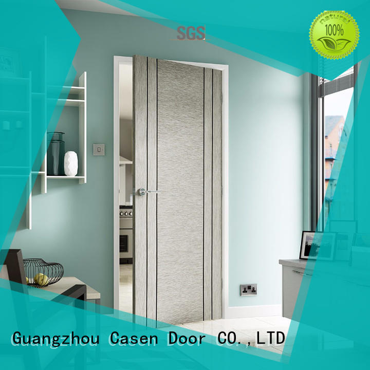 Casen chic modern solid wood door design for washroom