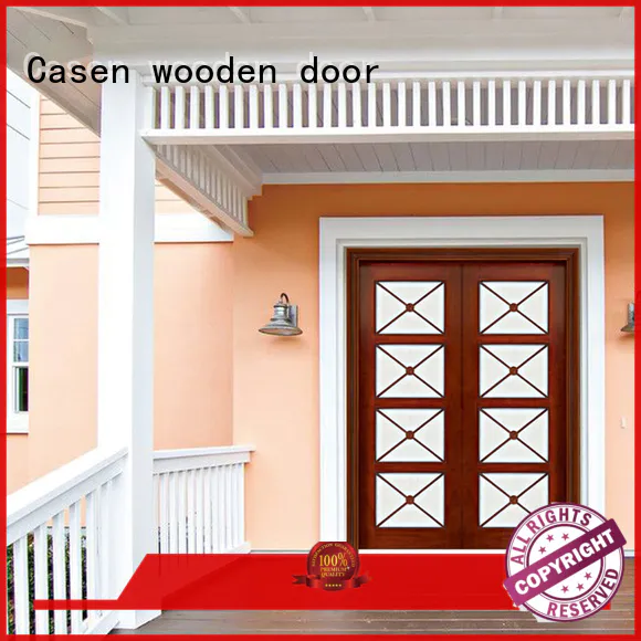 solid wood modern entry doors glass double carved for store