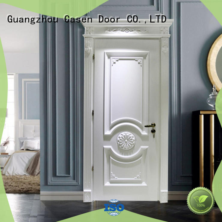 Casen white color luxury wood entry doors easy for kitchen