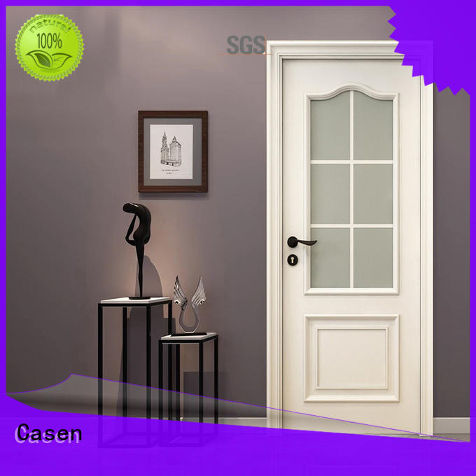 Italy style, white color luxury wooden doors,with glass for bathroom or kitchen  JS-9003A