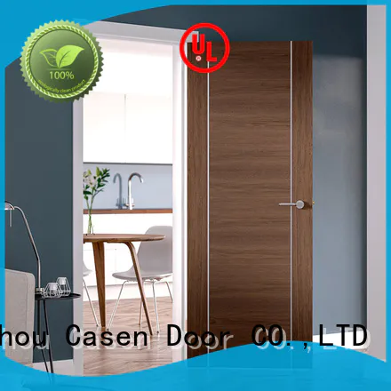 chic natural wood door at discount for washroom Casen
