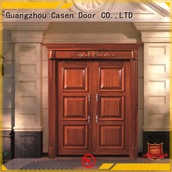 Casen natural solid wood front doors antique for house