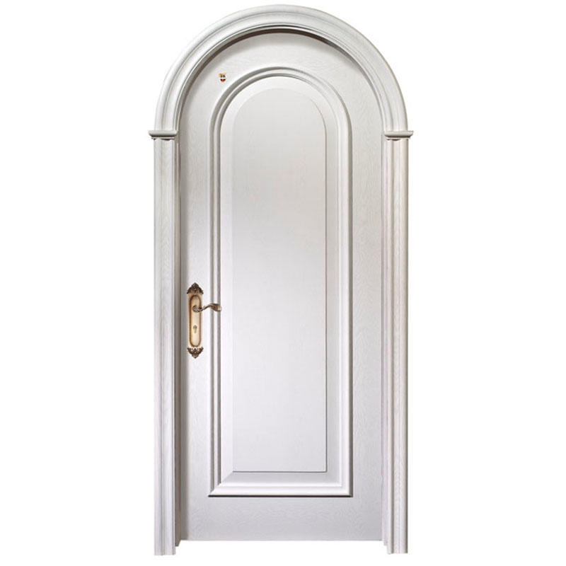 white color luxury wooden front doors modern french design for living room-3