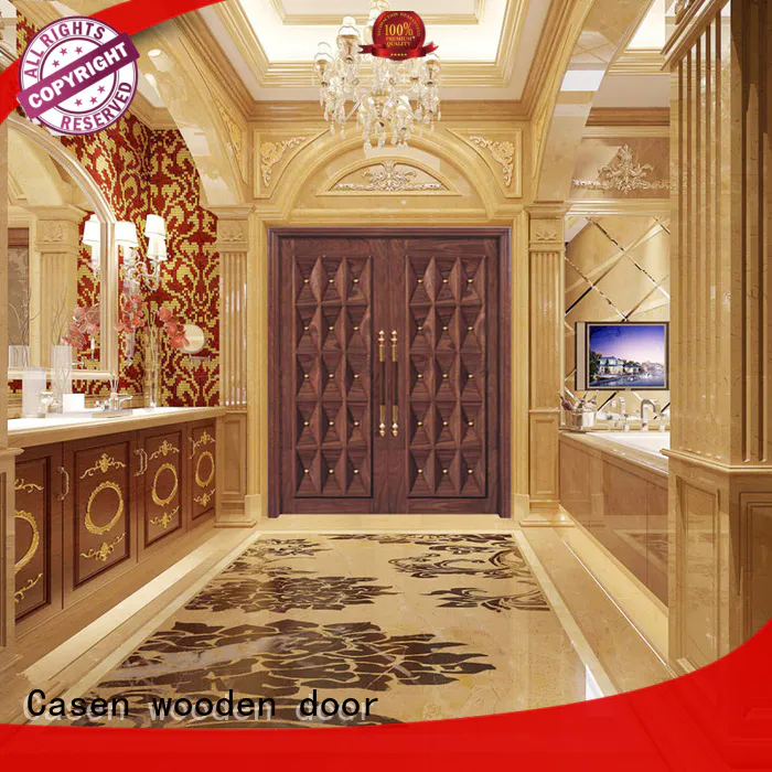 Wholesale style contemporary entry doors carved Casen Brand