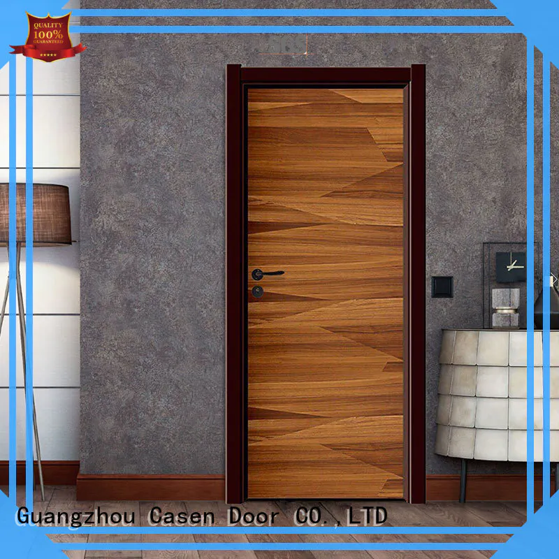 white wood composite door simple style for bathroom Casen
