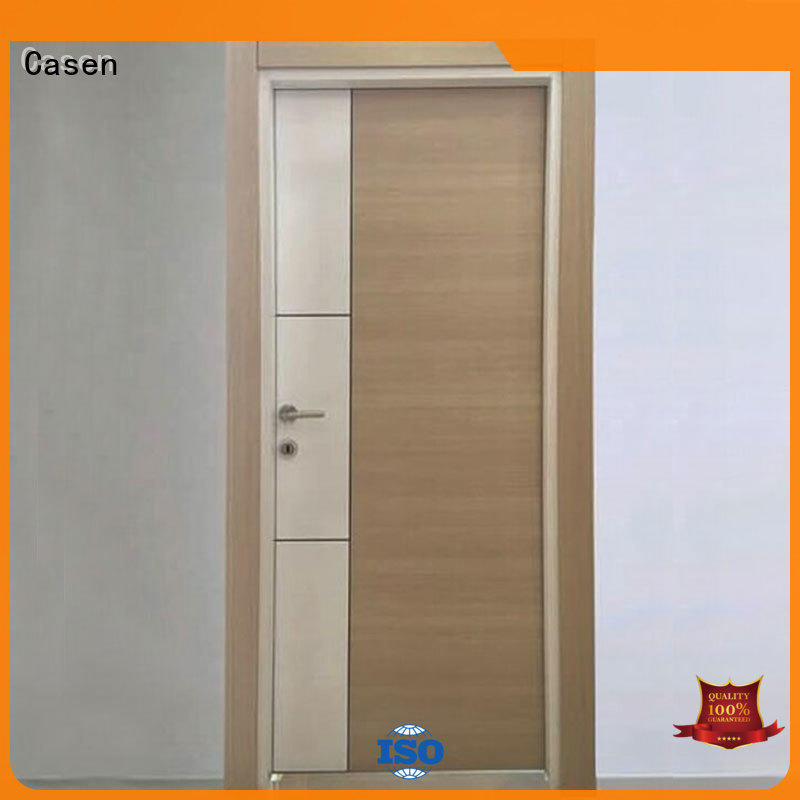 Casen mdf wood door at discount for washroom