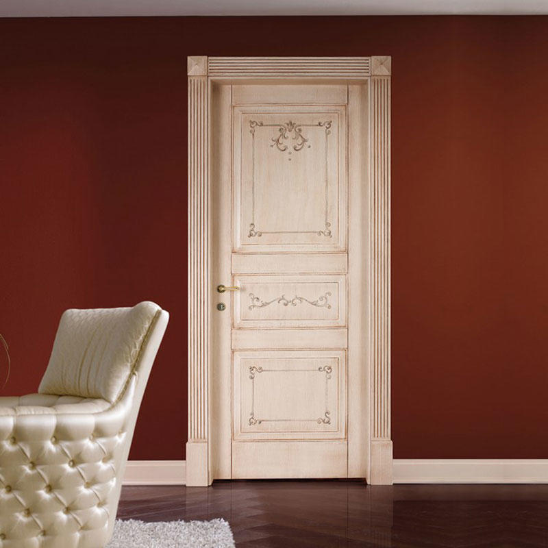 wooden luxury wooden doors modern french design for living room-1