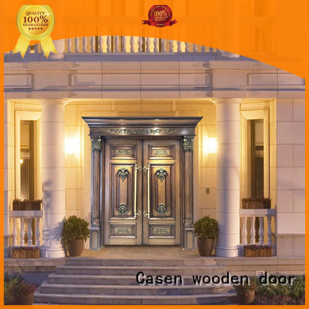 Casen iron wooden french doors front for villa