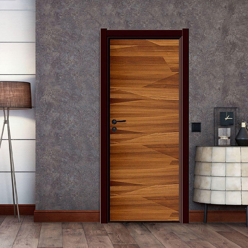 light color composite wood door interior simple style for bedroom